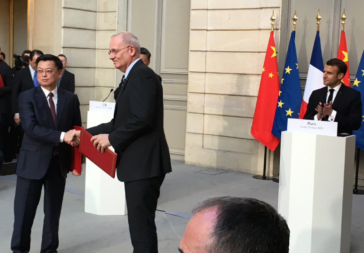 accord paris-chine , palais de l'Elysée , signature ,
