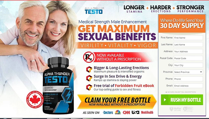 Alpha Thunder Testo Canada: Plaintes d'utilisateurs et arnaques exposées! content media