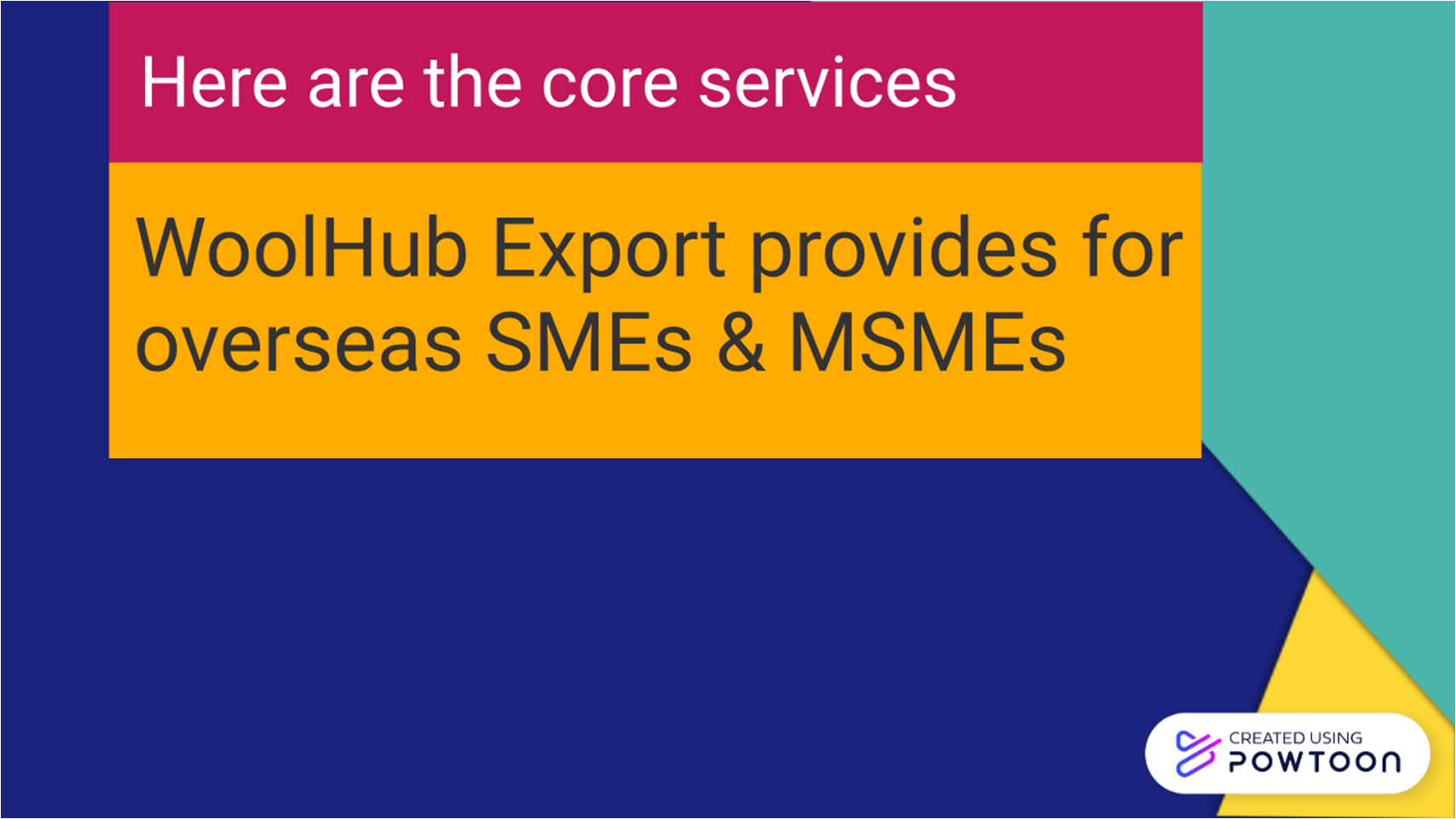 Core Services on WoolHub Export content media