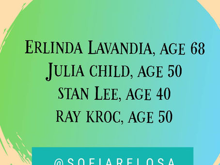 You are never too late...