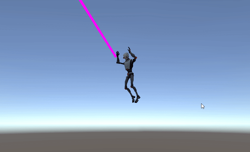 how to make him act like ragdoll when in the air? content media