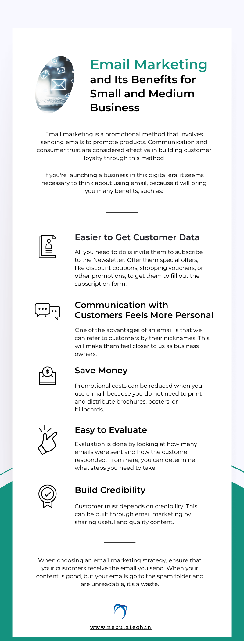 Benefits of email marketing for small and medium businesses content media