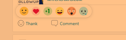 Quick THANKS emoji menu content media