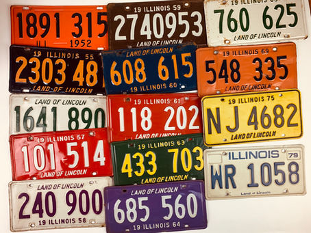 Color History of Illinois Vintage License Plates