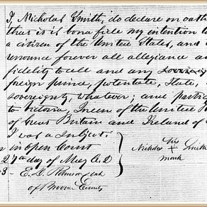 Nicholas Smith's oath of allegiance