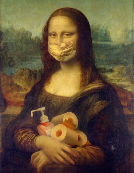 monalisha with mask