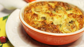 Mini quiche de cogumelos e iogurte – light