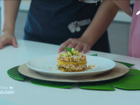 Prepara esta deliciosa Lasagna de plátano maduro