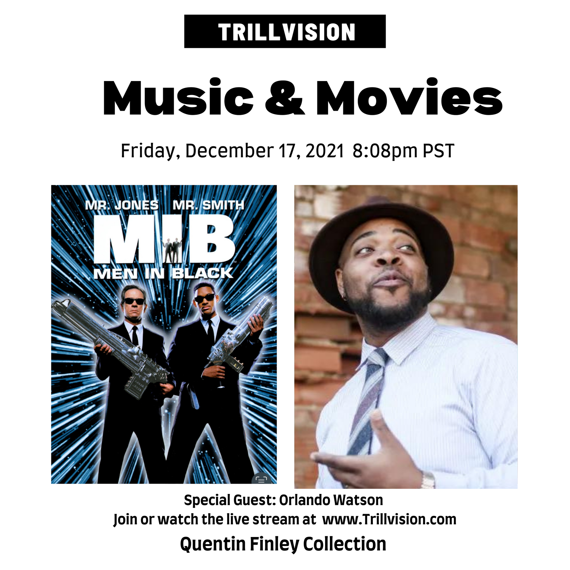Men in Black with DJ Velo and Orlando Watson content media