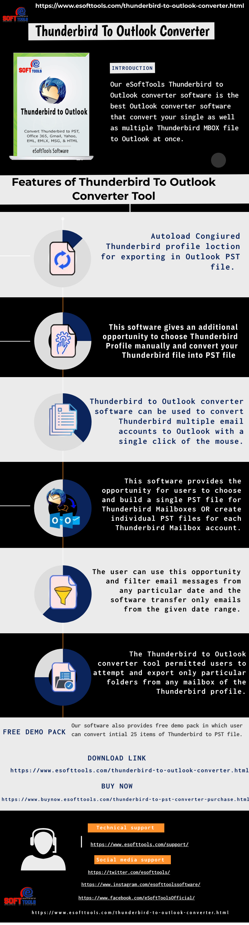 Convert Thunderbird mailbox to outlook pst files content media
