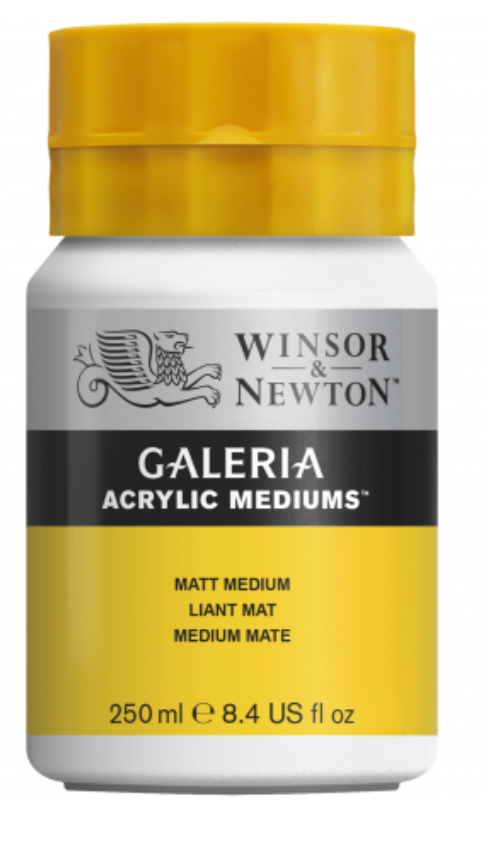Matt Medium for acrylics content media