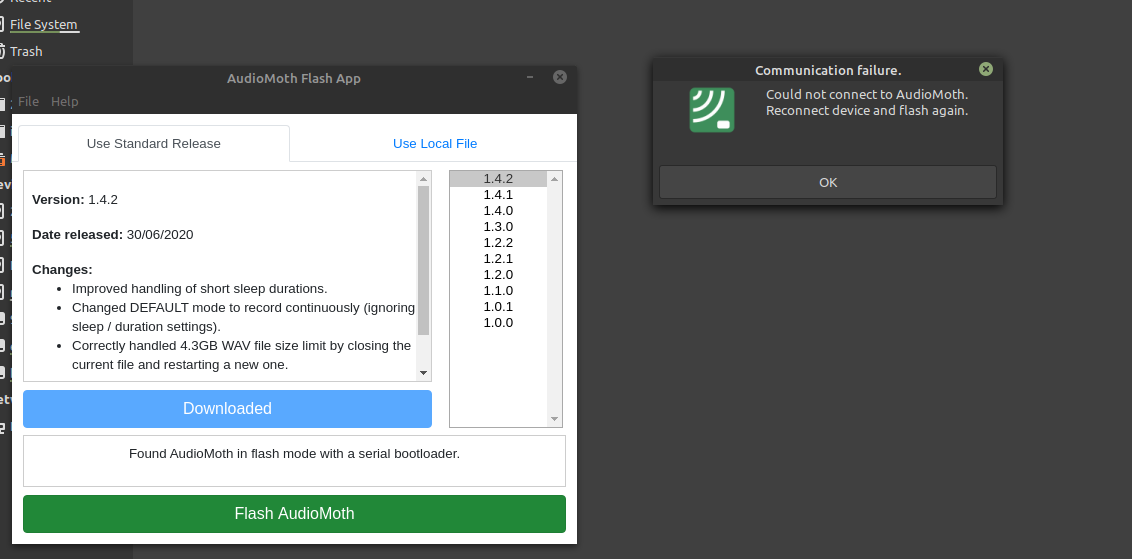 Cannot flash 1.4.2 content media