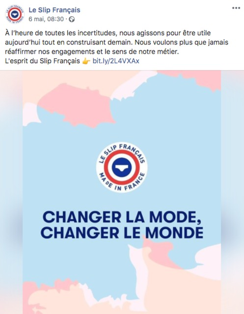 Post réseaux sociaux le slip Français