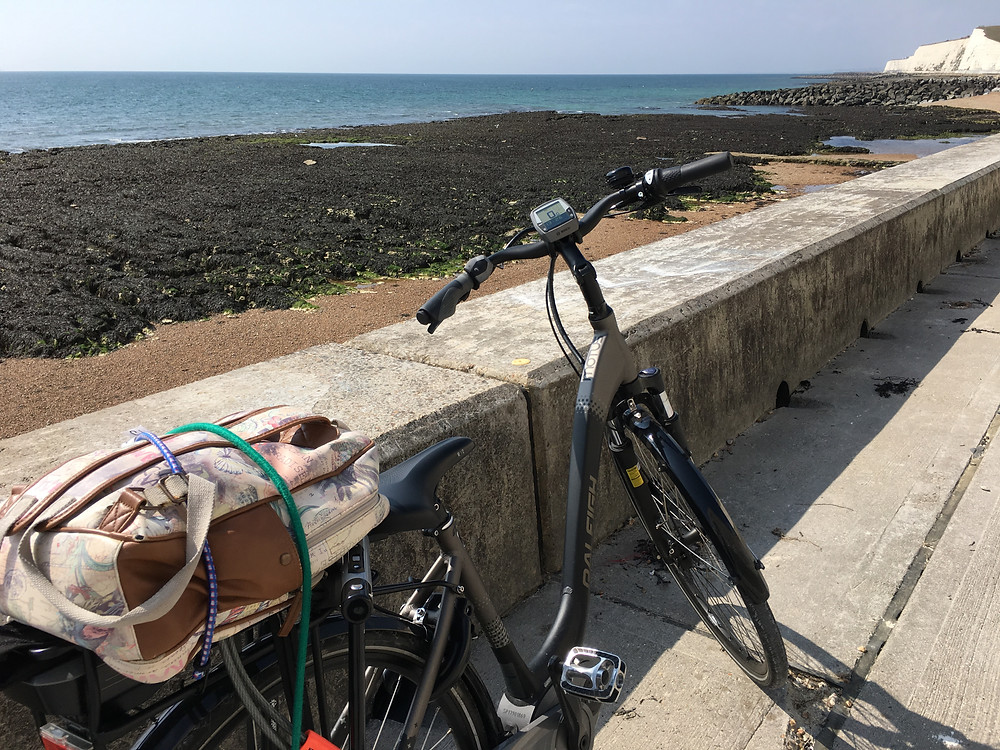 electic bike by the sea