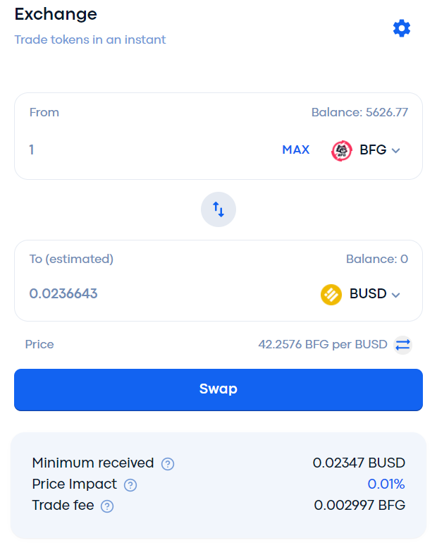 BFG Token Listed on Exchange content media