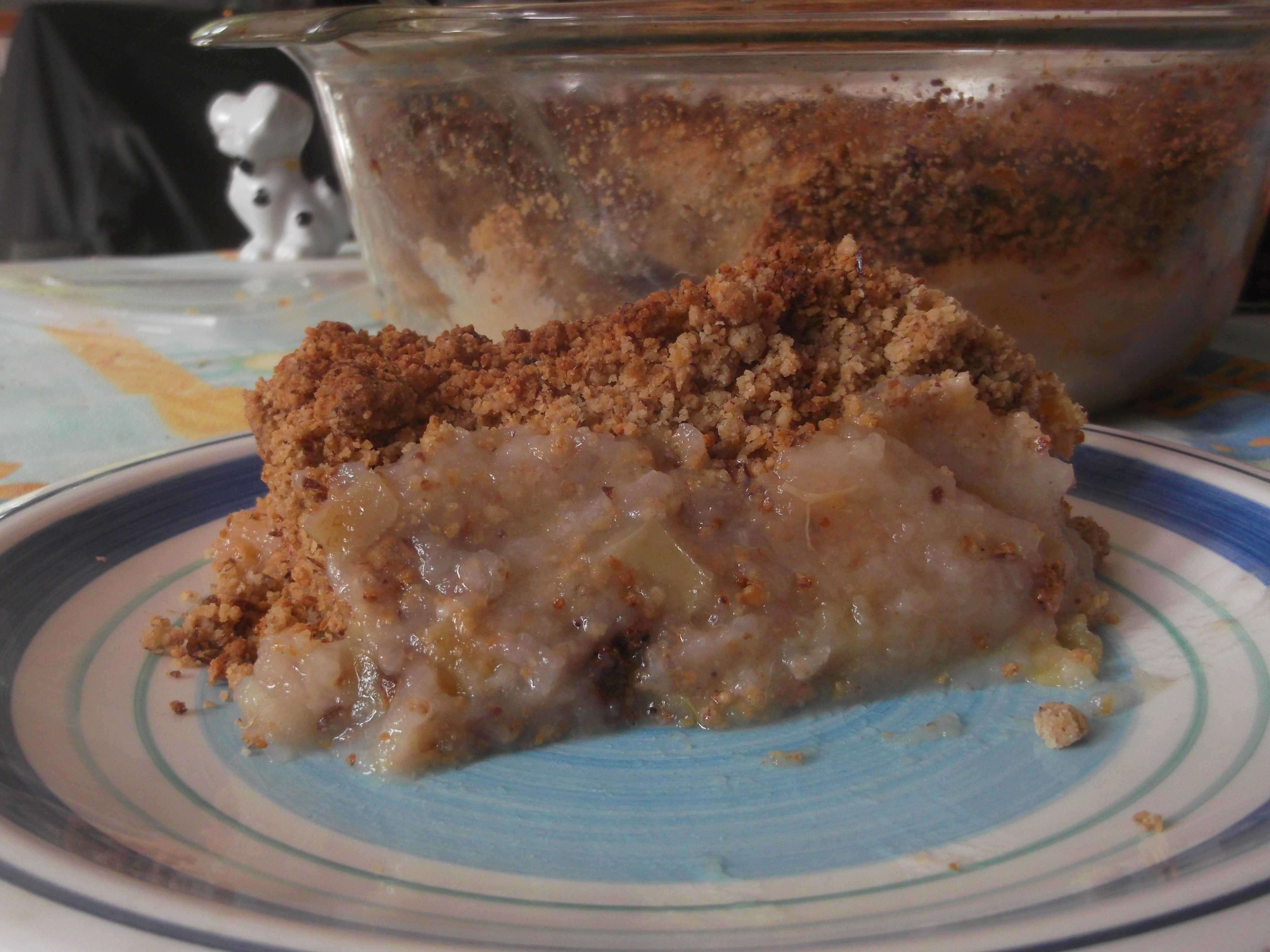 A giant apple crumble requiring only 20 minutes labour content media