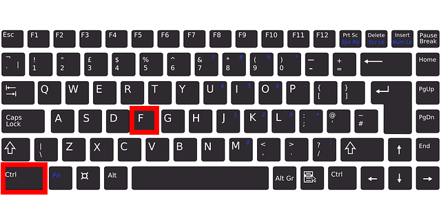 Comment faire une recherche avec Ctrl + F