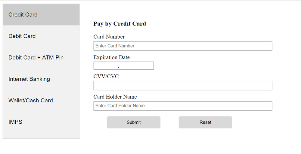 HTML Forms Templates using CSS
