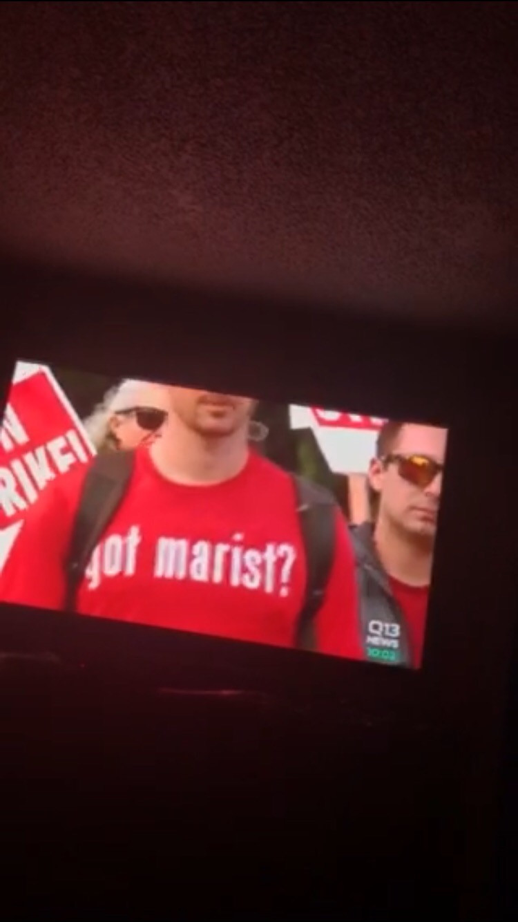 The teachers’ strike made the nightly news, and guess who was featured!