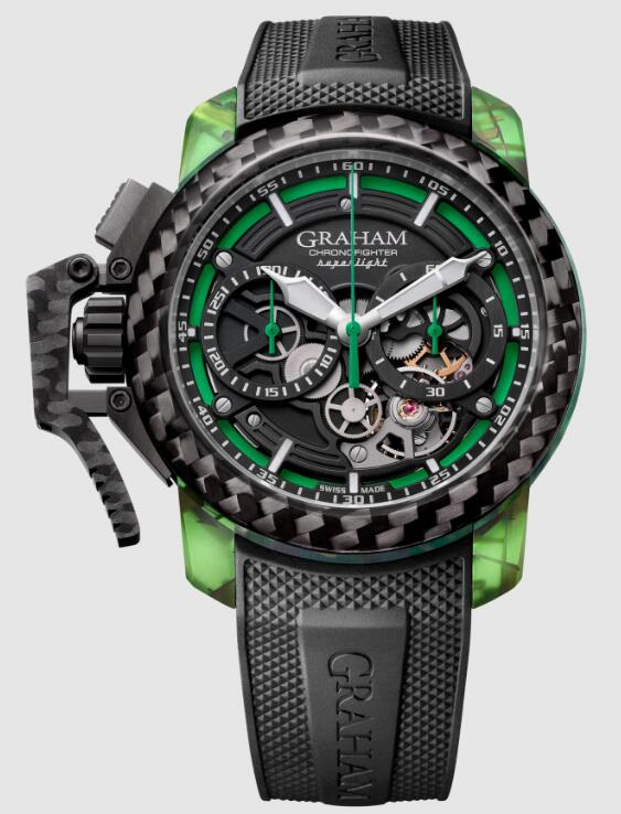 GRAHAM LONDON 2CCCK.G01A CHRONOFIGHTER SUPERLIGHT CARBON STRIP SKELETON GREEN replica watch content media