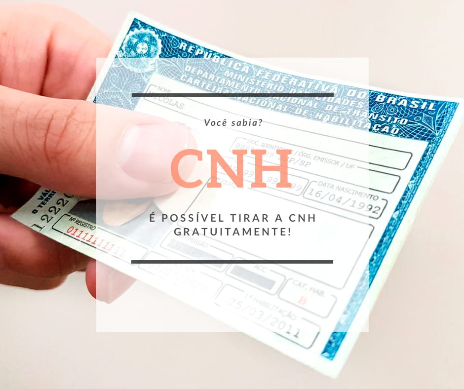 CNH gratuidade Isenção CNH gratuita