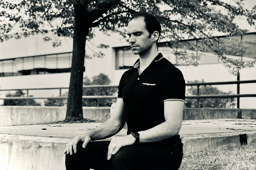 Man meditating