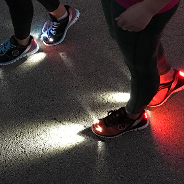Walking with friends.