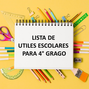 Lista de útiles escolares para 4° grado 