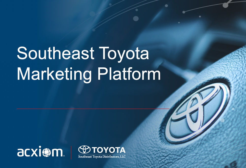 Southeast Toyota Expands Relationship with Acxiom