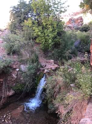 A small waterfall across the trail .. may dry up in summer