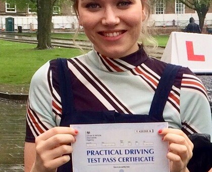 Well done Katie on passing your driving test First Time with only a few minor driving faults.