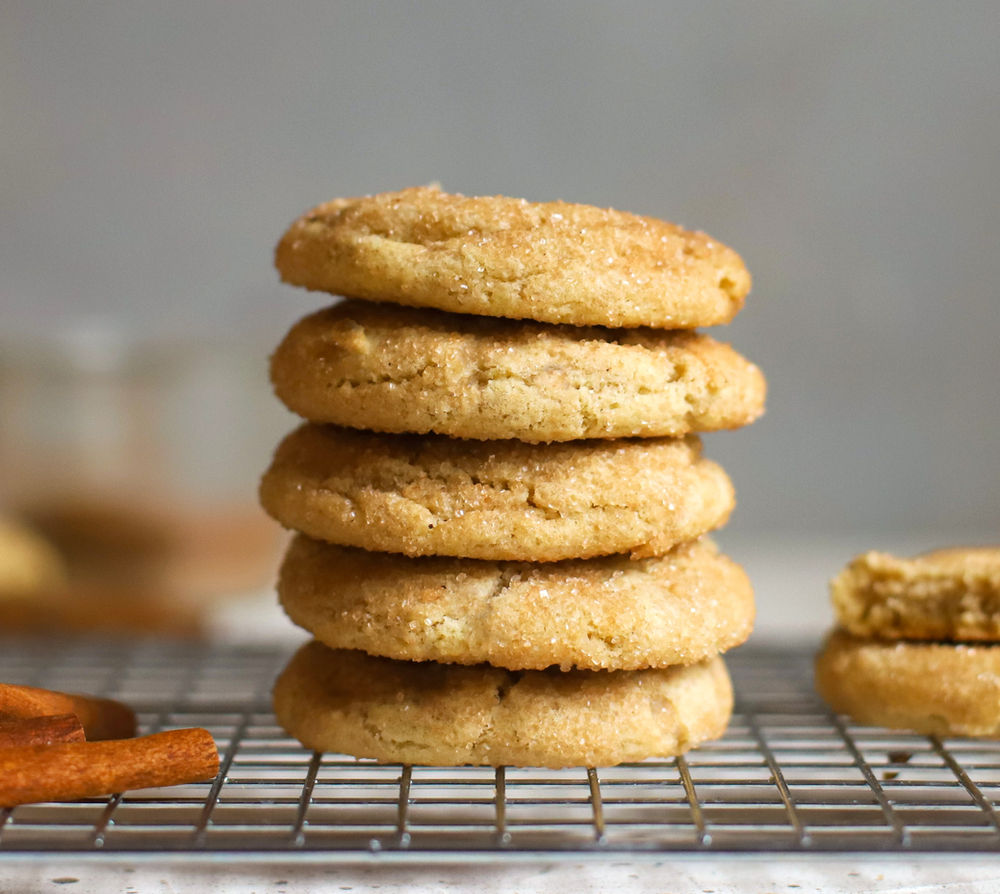 Perfect Chewy Vegan Cream Cheese Snickerdoodle Cookies