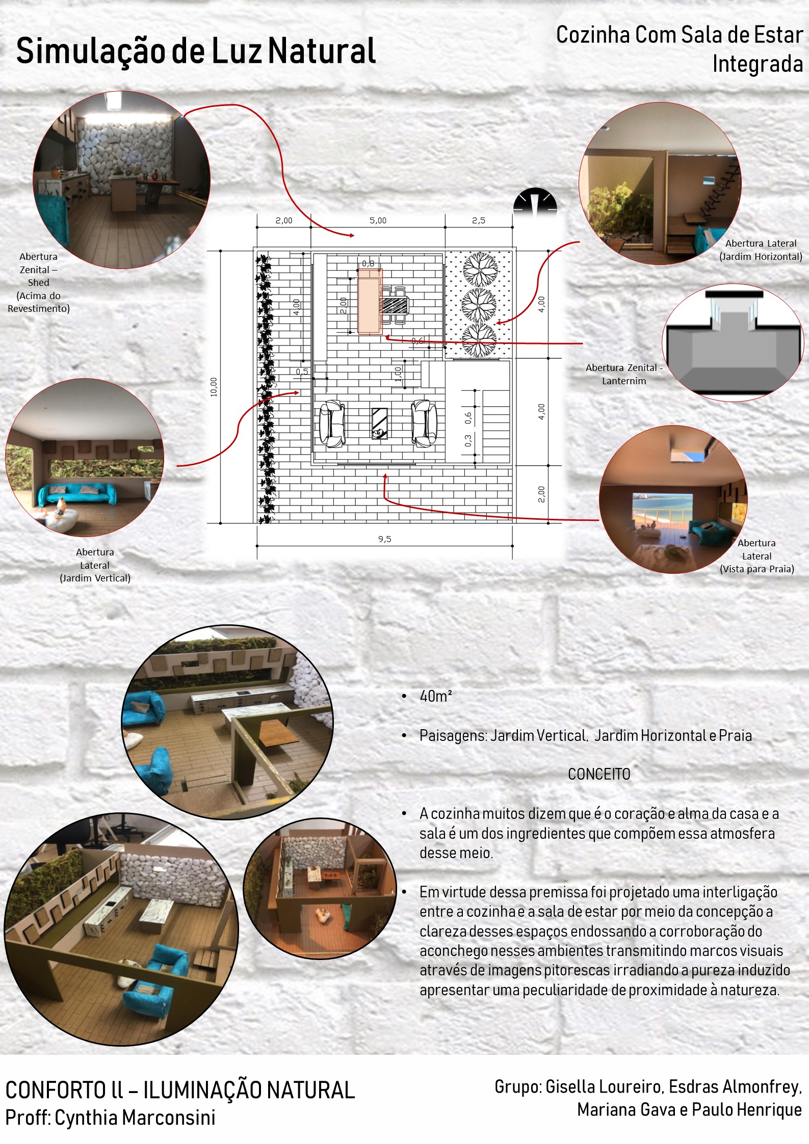 SIMULAÇÃO DE LUZ NATURAL - COZINHA COM SALA DE ESTAR INTEGRADA - Au3m content media