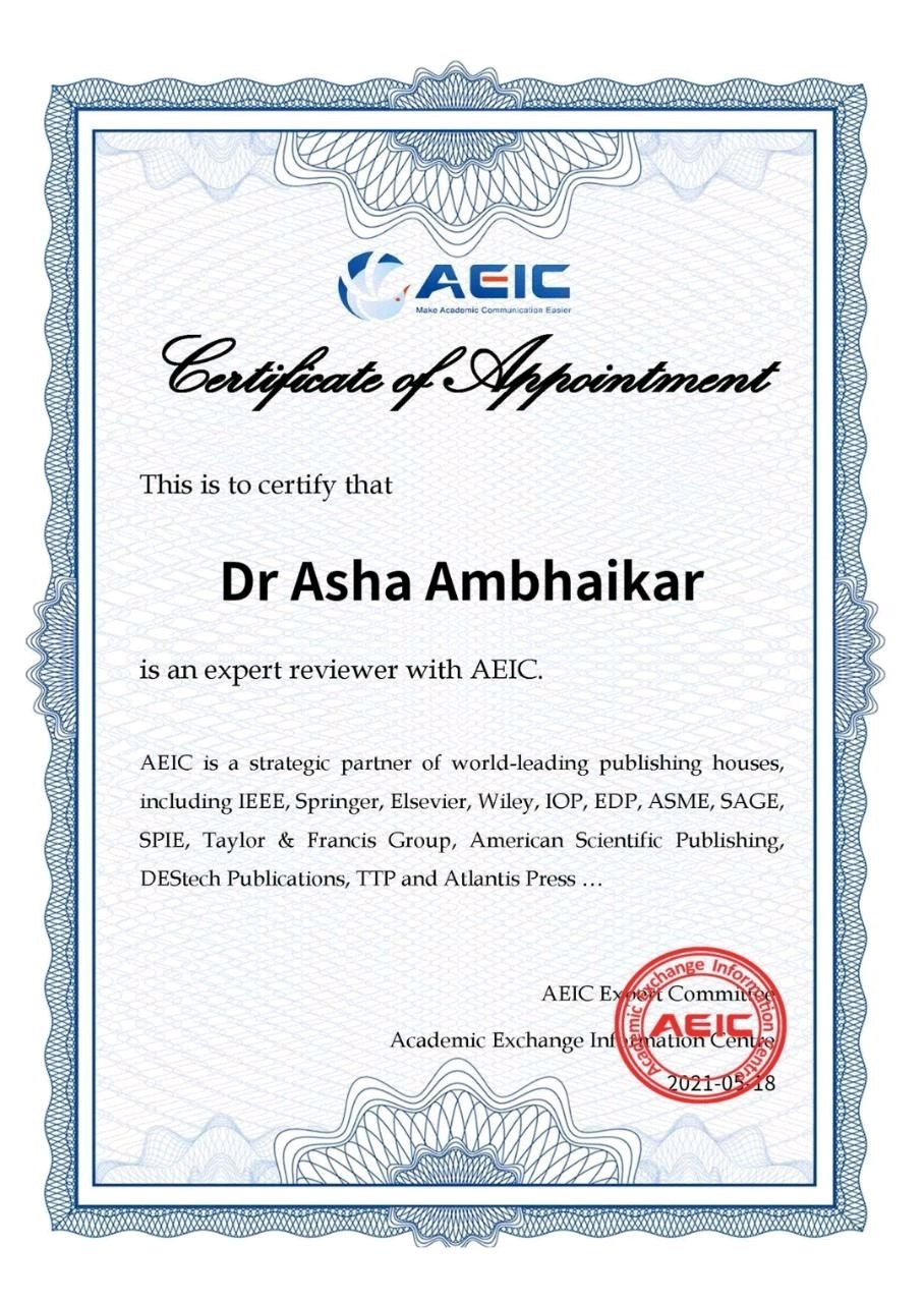 Great achievement, Dr. Asha Ambhaikar! content media