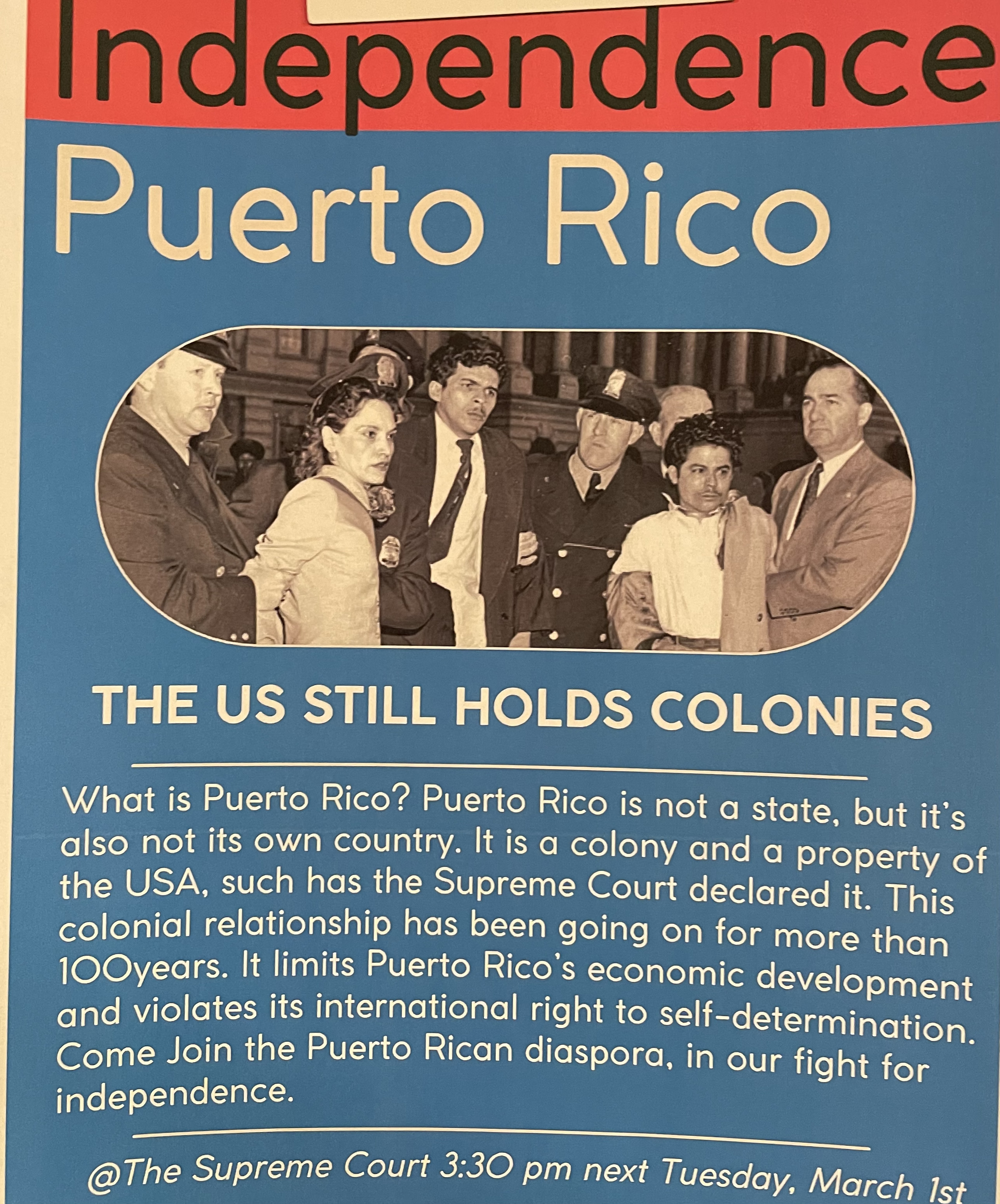 Protest for Puerto Rico's Independence TOMORROW! content media