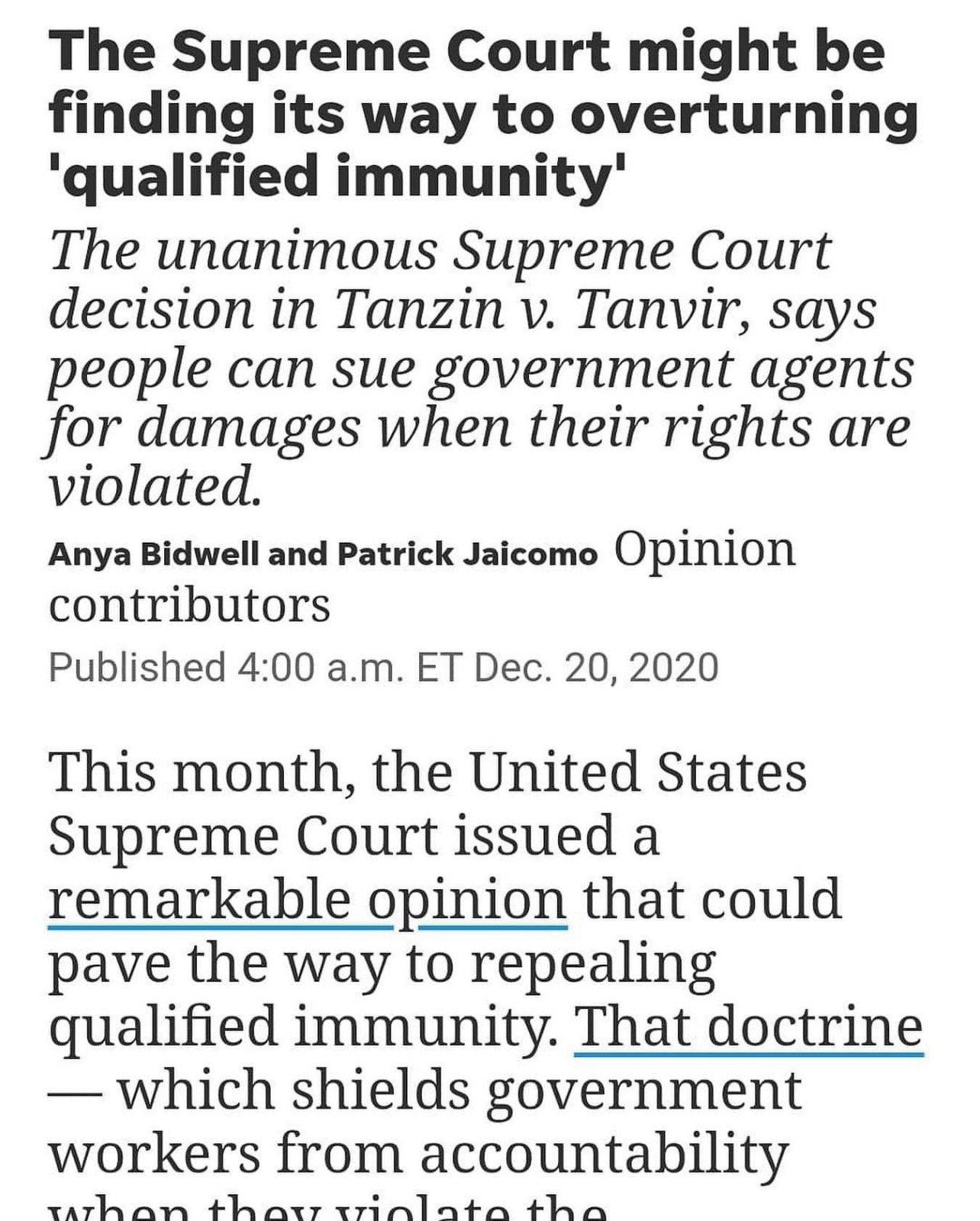 Supreme Court might be overturning ‘qualified immunity‘ content media