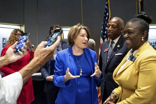 Klobuchar holds Georgia field hearing in voting rights push content media