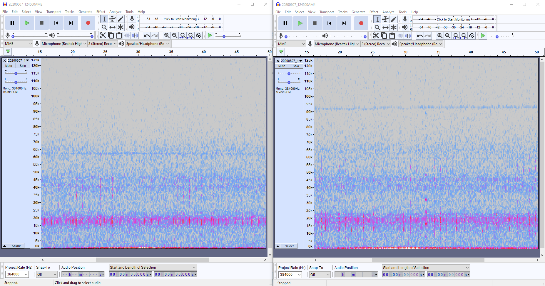 What causes strange pulses to be recorded content media
