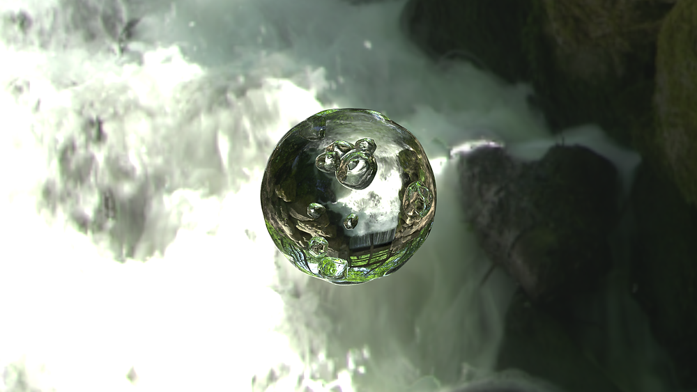 V Rayで水の中に気泡を作る方法