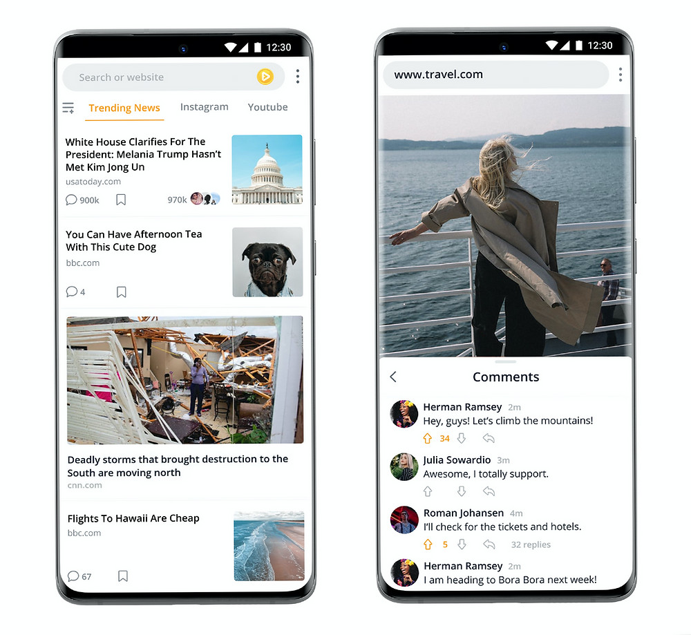 Fulldive social browser mobile app