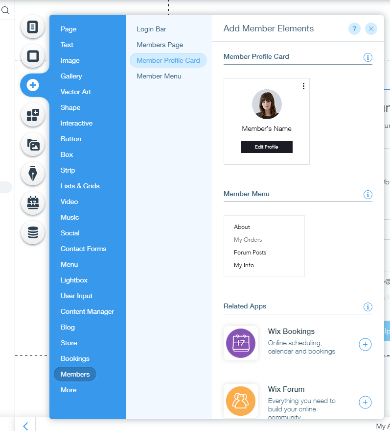 WIX members and profiles. Get the token from Google Authentication