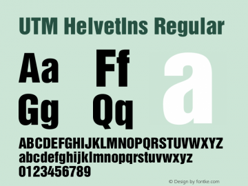 Font UTM Helvetins Việt Hóa