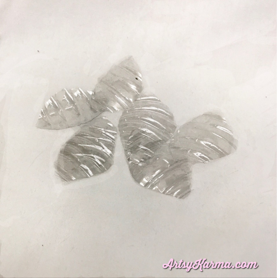 leaf shapes made with plastic