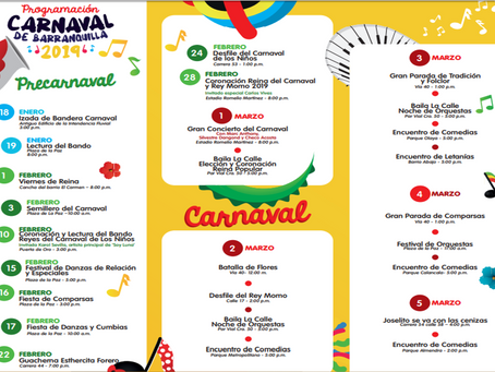Descarga y mira la programación oficial del Carnaval de Barranquilla