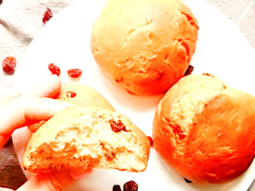 Gesunde Rosinenbrötchen ein perfekter Snack