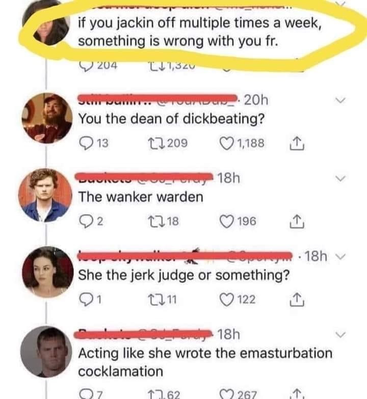 If you jackin off multiple times a week something wrong with you. Dean of dickbeating