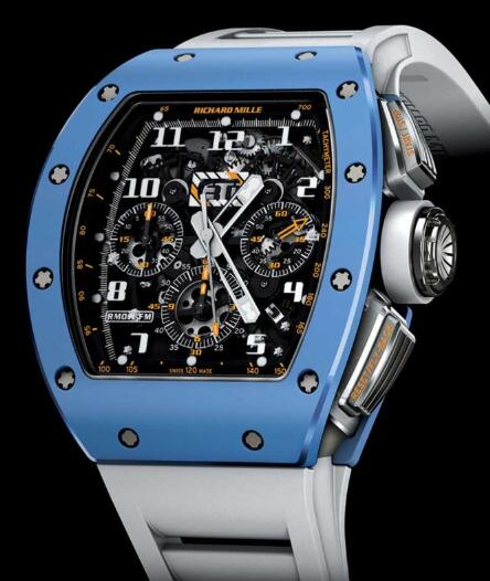 Richard Mille Replica Watch RM 011 Blue Ceramic content media
