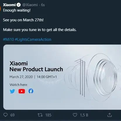 Xiaomi Mi 10's Expected Global Launch Date Announced