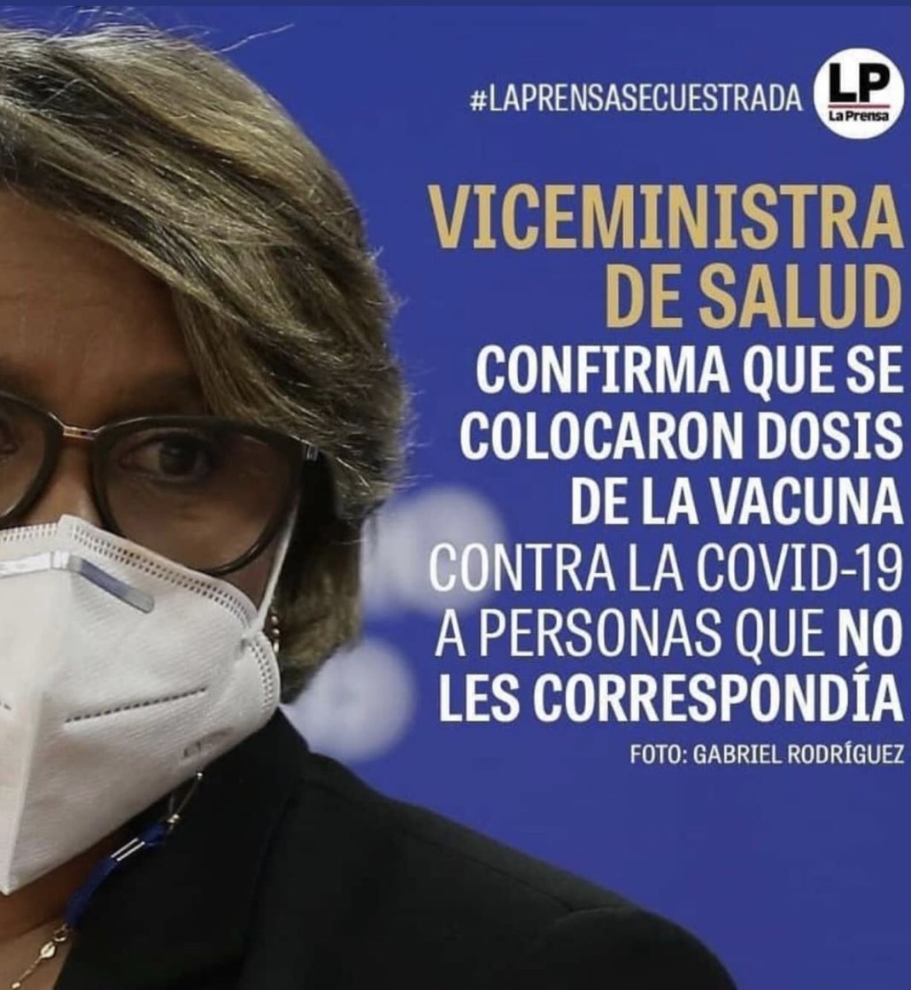 Viceministra de Salud confirma que se colocaron dosis de la vacuna contra la Covid-19 a personas que no les correspondía | La Prensa content media