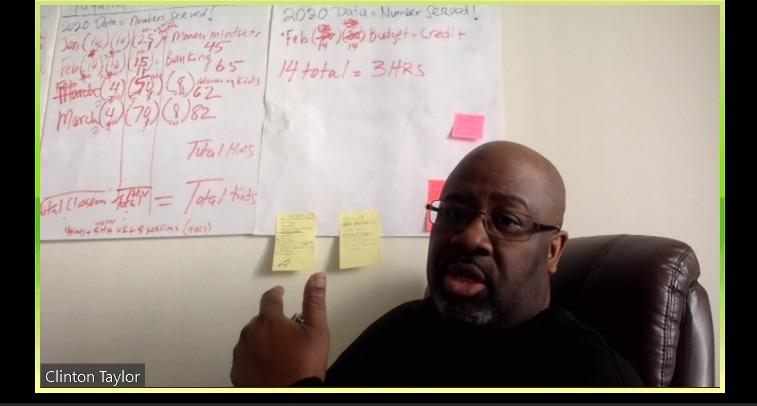 Clinton Taylor from Your Money Matters Mentoring leads a timely training in smart financial decisions during a pandemic.